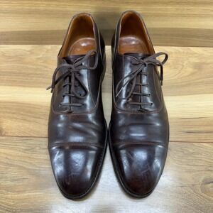 J. Fitzpatrick Cap Toe Mens US 7.5 E UK 6.5 Magnolia Brown Oxfords Dress Shoes